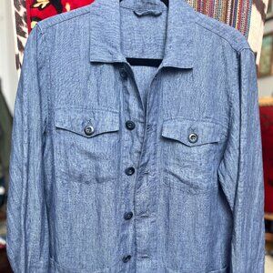 Extrafine Linen Jacket - Massimo Dutti - NEW